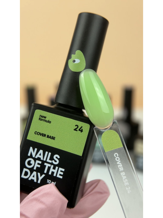 Cover Base NEW 24 Nailsoftheday – Półprzezroczysta Seledynowa Baza Hybrydowa