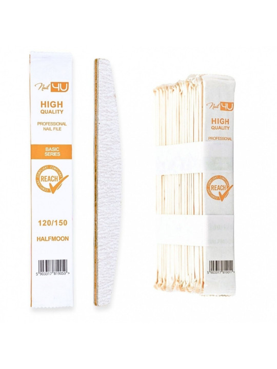 NAIL4U Pilnik BASIC Łódka 120/150 (25 szt.) NAIL4U Pilnik BASIC Łódka 120/150 (25 szt.)