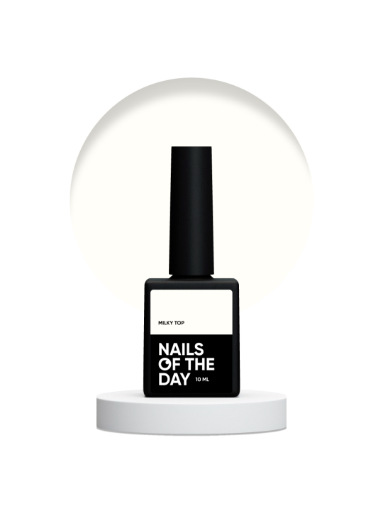 Milky Top NAILSOFTHEDAY – Mleczny Top Hybrydowy Bez Warstwy Dyspersyjnej