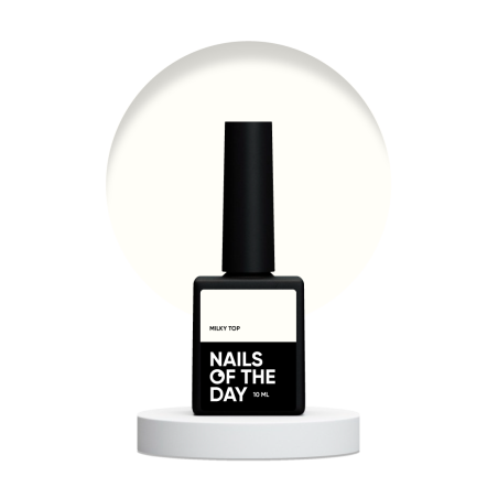 Milky Top NAILSOFTHEDAY – Mleczny Top Hybrydowy Bez Warstwy Dyspersyjnej
