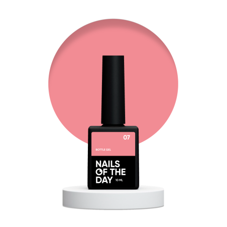 Bottle Gel 07 NAILSOFTHEDAY – Profesjonalny Koralowo-Czerwony Żel Budujący