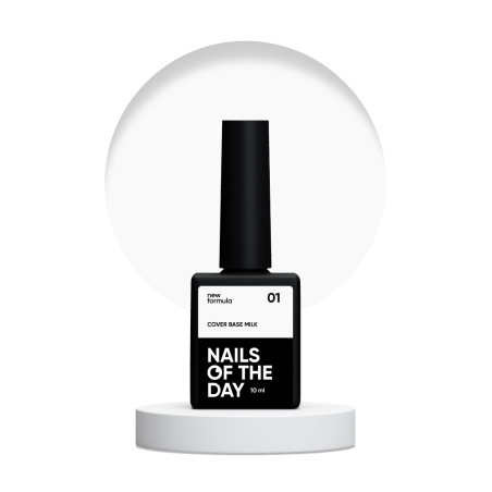 Cover Base NEW Milk 01 Nailsoftheday – Mleczna Półprzezroczysta Baza Hybrydowa