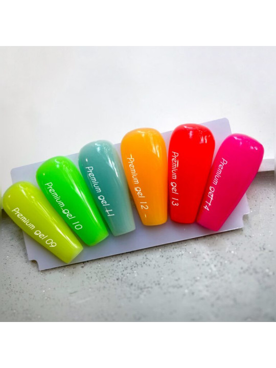 Premium Gel 10 NAILSOFTHEDAY – Kryjący Jaskrawo-Limonkowy Żel Budujący do Paznokci