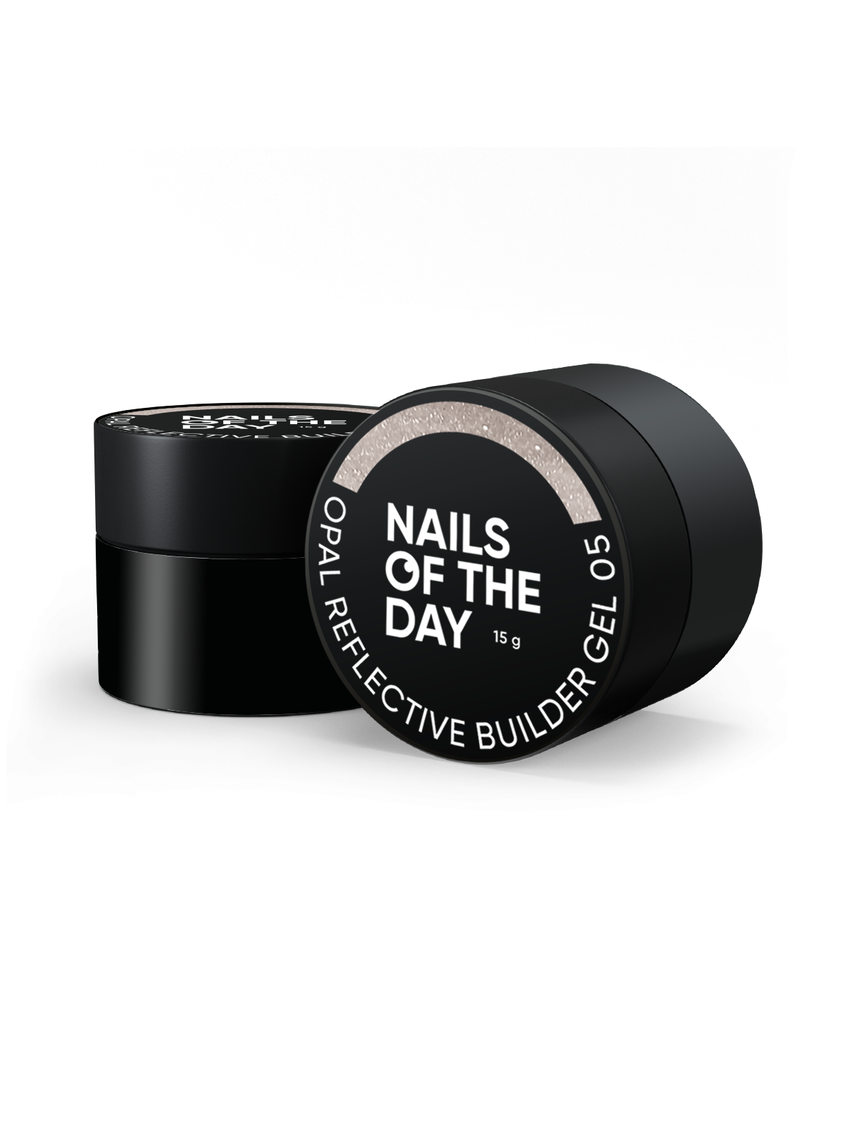 Opal Reflective Builder Gel 05 NAILSOFTHEDAY – Beżowy Żel Budujący z Opalizującym Połyskiem i Drobinkami