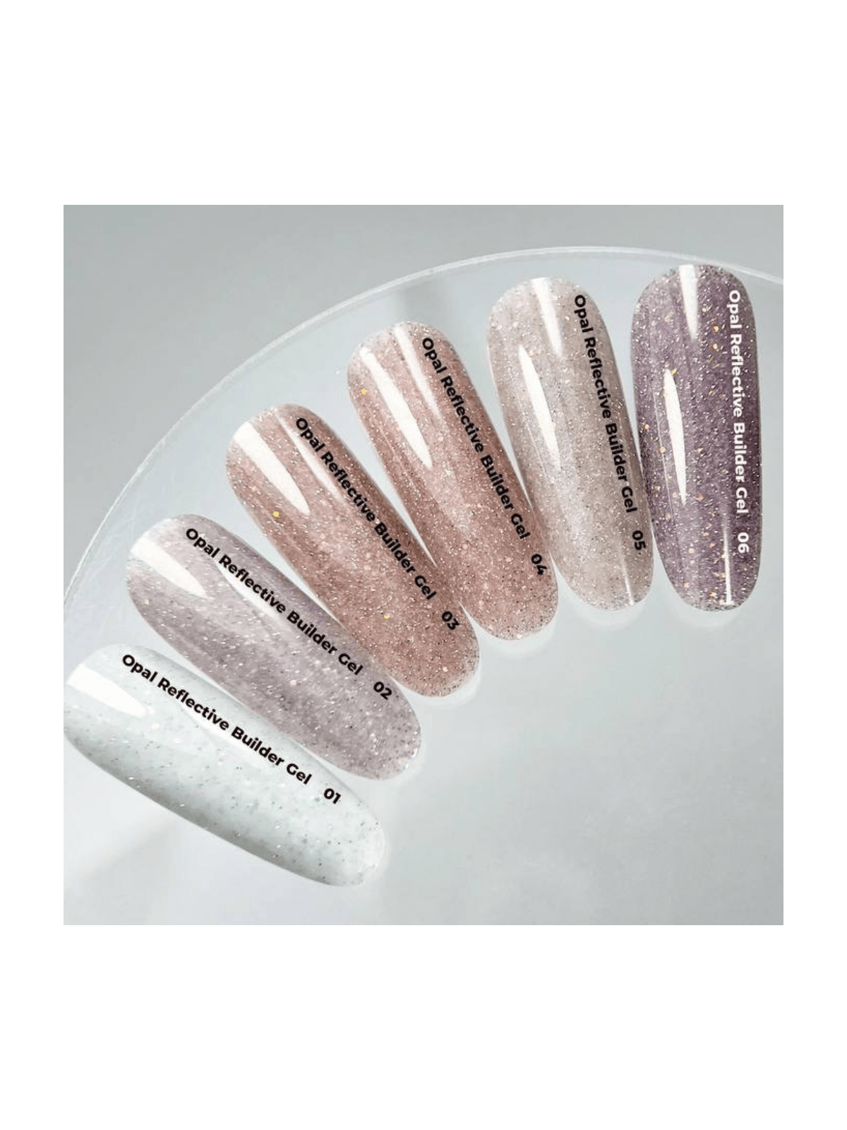Opal Reflective Builder Gel 05 NAILSOFTHEDAY – Beżowy Żel Budujący z Opalizującym Połyskiem i Drobinkami