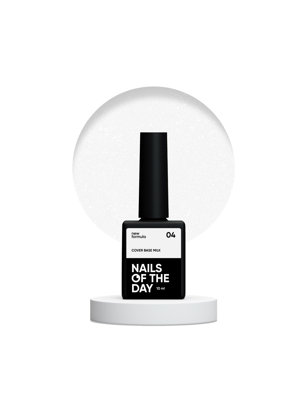 Cover Base NEW Milk 04 Nailsoftheday – Mleczna Baza Hybrydowa z Brokatem