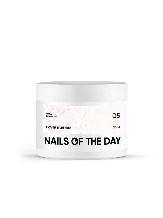 Cover Base NEW Milk 05 Nailsoftheday – Mleczna Baza Hybrydowa z Różowym Brokatem Cover Base NEW Milk 05 Nailsoftheday – Mleczna Baza Hybrydowa z Różowym Brokatem