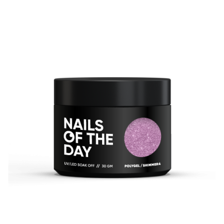 Polygel Shimmer 04 NAILSOFTHEDAY – Różowy Akrylożel z Drobinkami do Przedłużania i Modelowania Paznokci