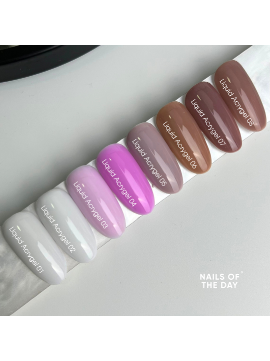 Liquid Acrygel 01 NAILSOFTHEDAY – Mleczny Akrylożel do Wzmocnienia i Przedłużania Paznokci
