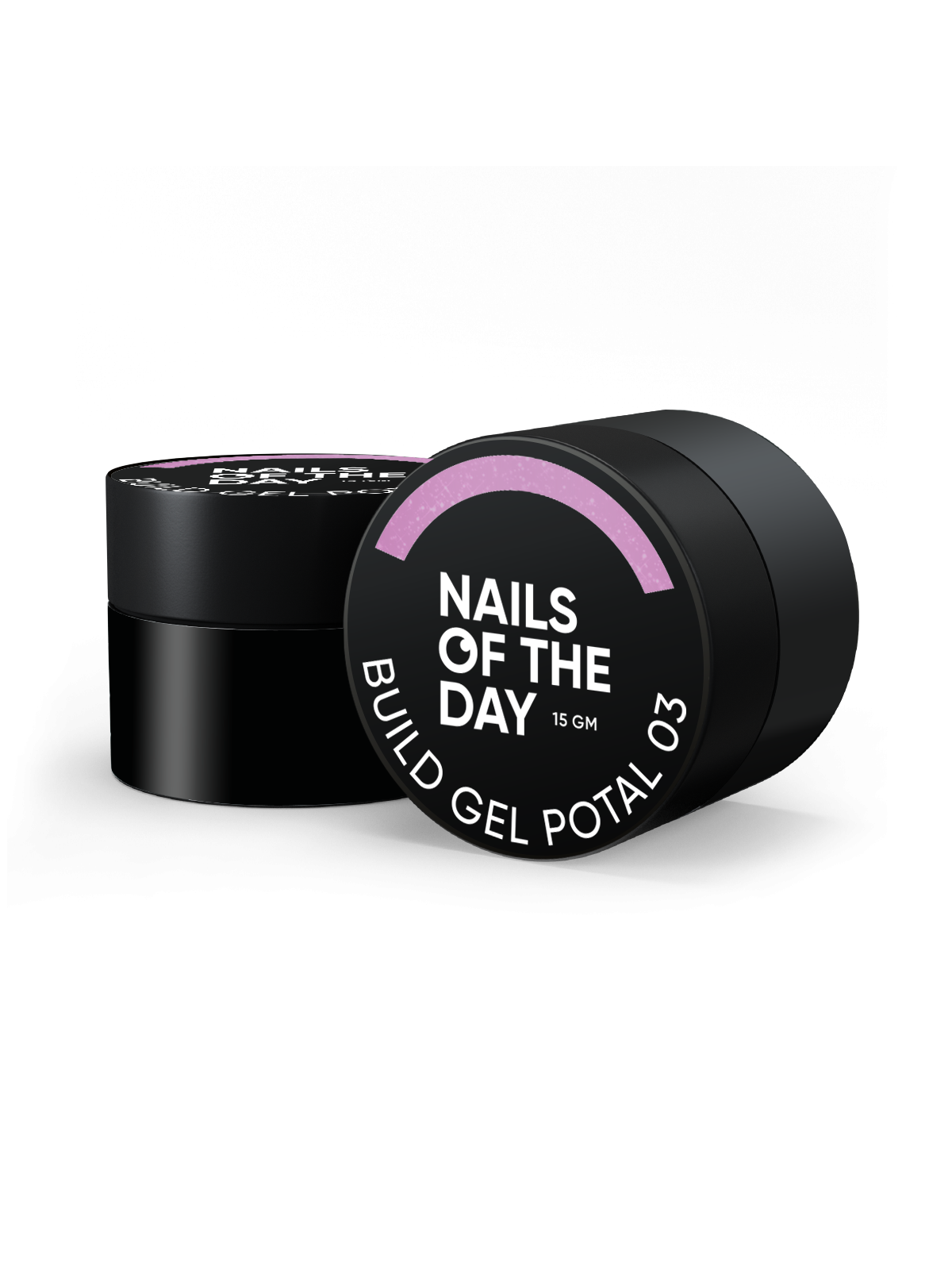 Build gel Potal 03 NAILSOFTHEDAY – Różowy Żel Budujący z Cząstkami Folii